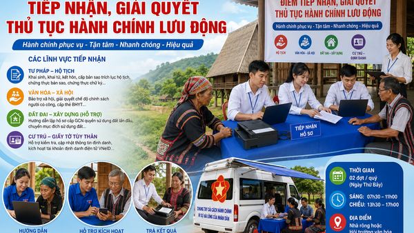 Đăk Pék triển khai tiếp nhận, giải quyết thủ tục hành chính lưu động tại các thôn