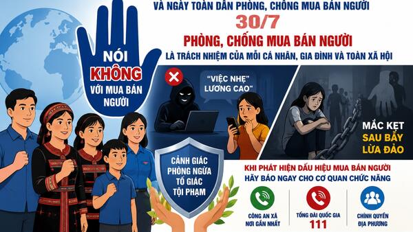 Đăk Pék tuyên truyền hưởng ứng Ngày Thế giới phòng, chống mua bán người và Ngày toàn dân phòng, chống mua bán người