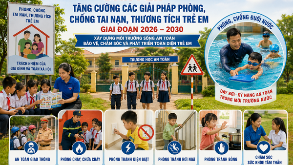 Đăk Pék tăng cường các giải pháp phòng, chống tai nạn, thương tích trẻ em giai đoạn 2026 – 2030