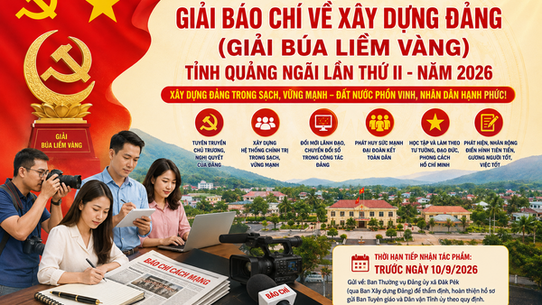 Đăk Pék phát động hưởng ứng tham gia Giải báo chí về xây dựng Đảng (Giải Búa liềm vàng) tỉnh Quảng Ngãi lần thứ II - năm 2026