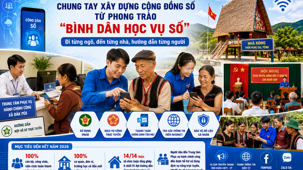 Đăk Pék chung tay xây dựng cộng đồng số từ phong trào "Bình dân học vụ số"