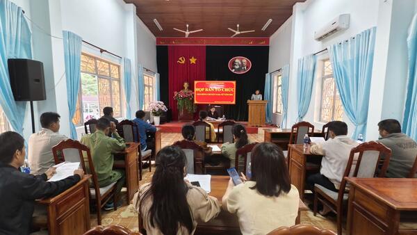 Họp triển khai công tác chuẩn bị Giải bóng chuyền nam, nữ xã Đăk Pék năm 2026